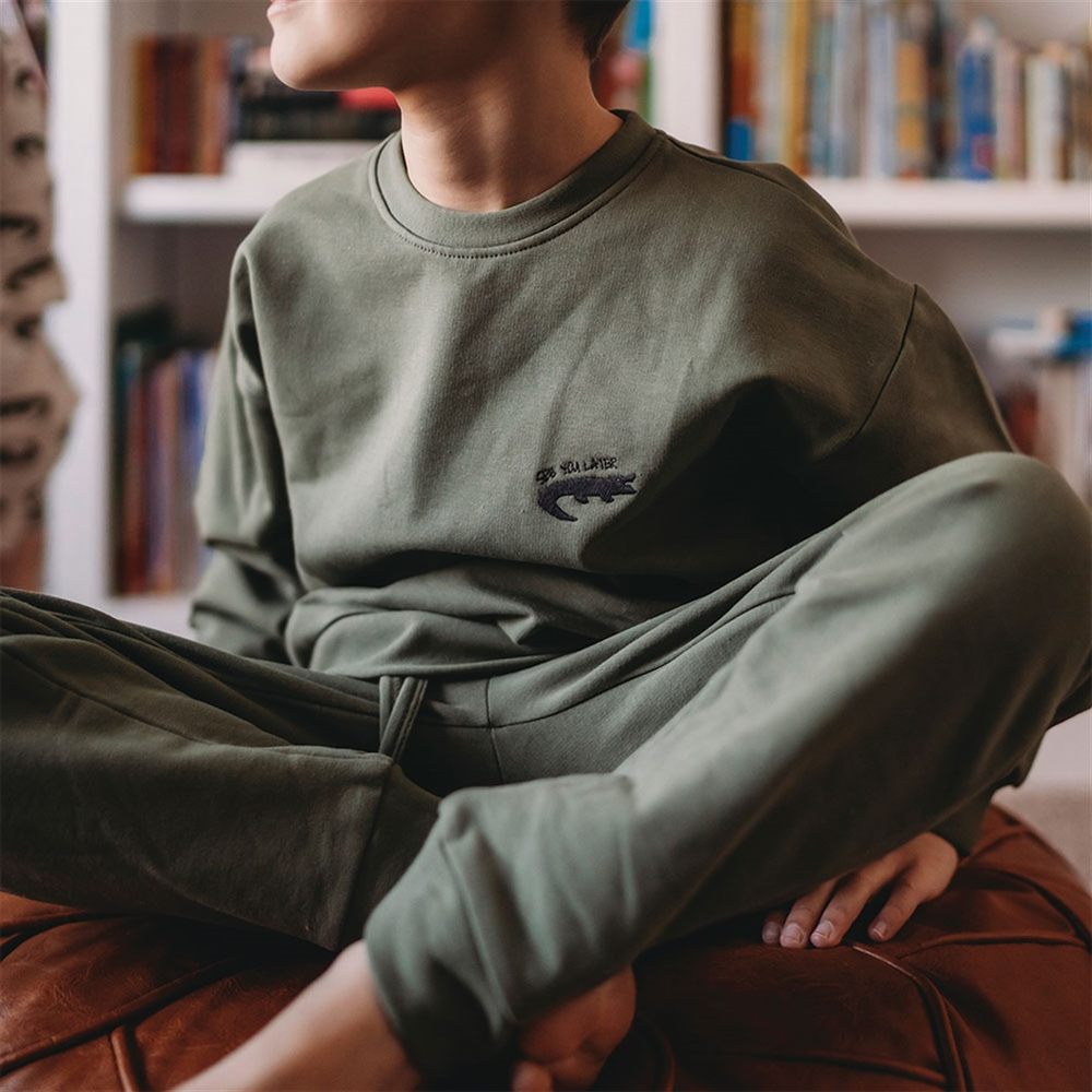 Antebies Crocodile Fun Futter Uzun Kollu Pijama Takımı