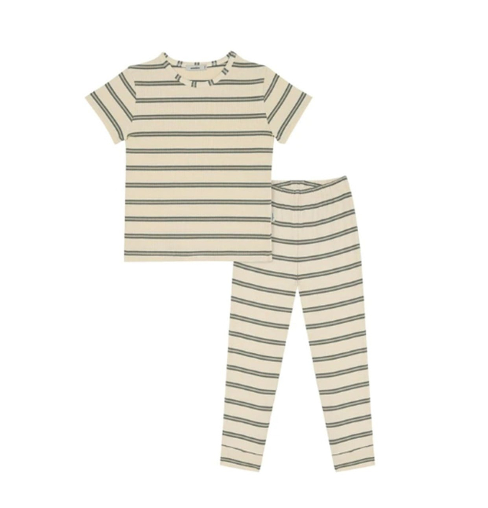 Antebies Forest Stripe Kısa Kollu Pijama Takımı