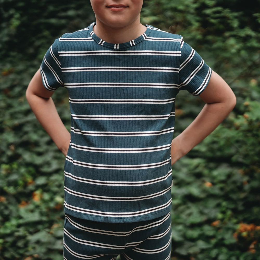 Antebies Galaxy Stripe Kısa Kollu Pijama Takımı