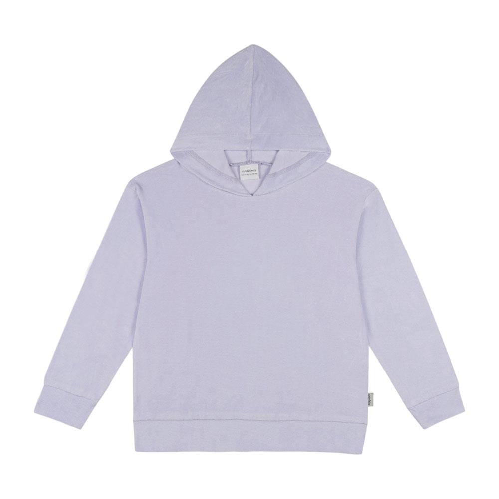 Antebies Lila Kadife Kapişonlu Eşofman Takımı