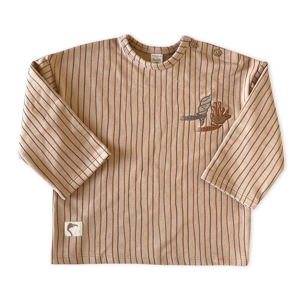 Auntie Me Organik Wavy Striped Eşofman Üstü