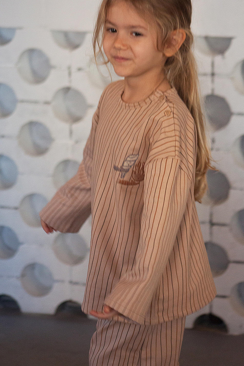 Auntie Me Organik Wavy Striped Eşofman Üstü
