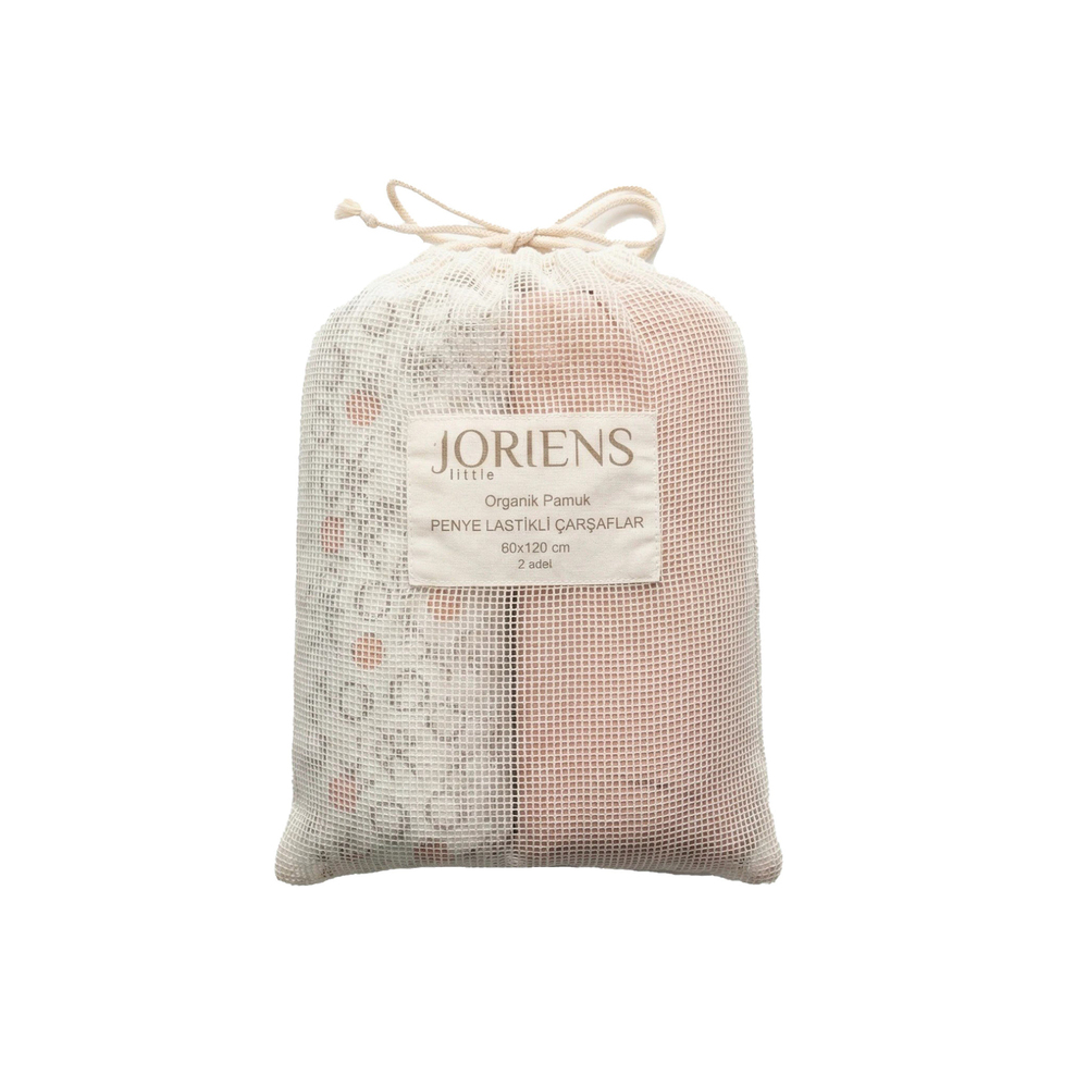Pembe Bögürtlen Bebek Lastikli Çarşafları 60x120 cm 2 Adet