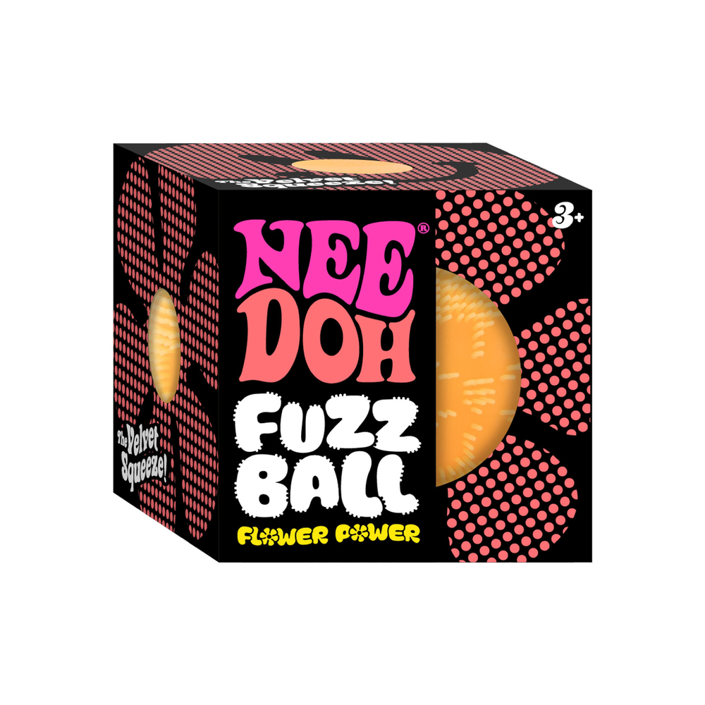 NeeDoh Fuzz Ball Flower Power Dokulu Squishy Oyuncak Turuncu