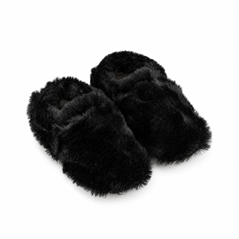Hopfrög Furry Furry Barefoot Patik Siyah Kürk