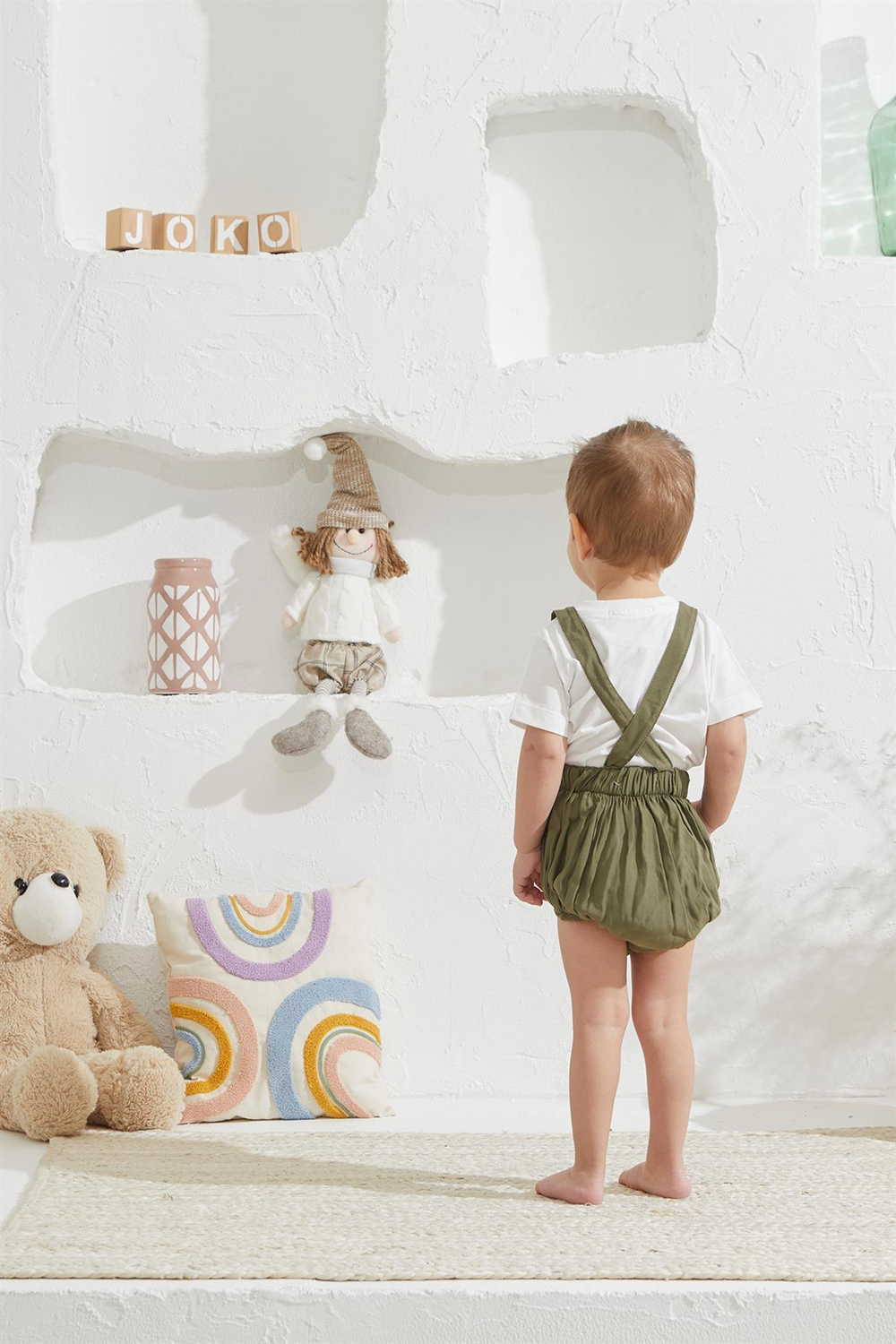 Baby Joko Unisex Bebek Haki Rengi Keten Tulum