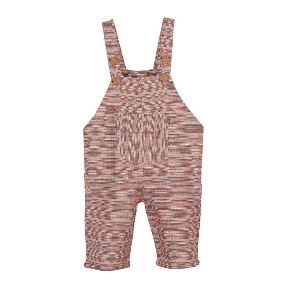 Baby Joko Unisex Bordo Çizgili Kapri Tulum
