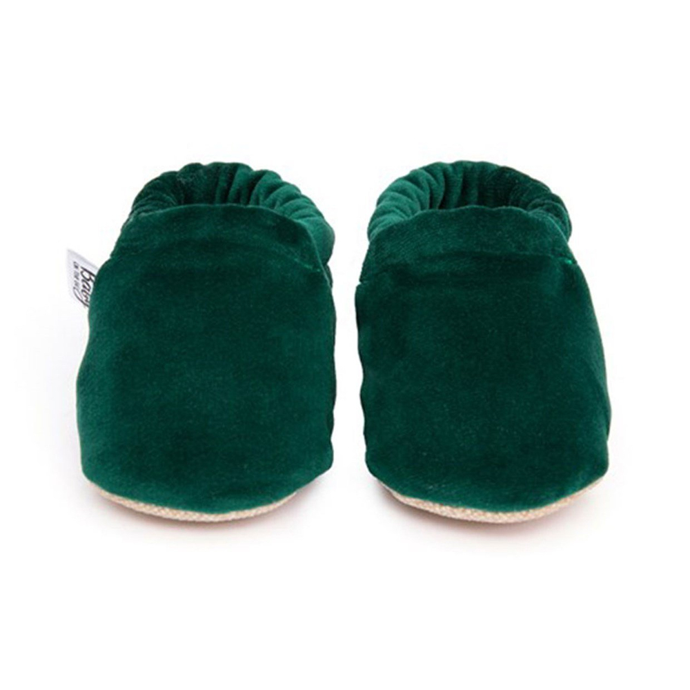 Baby on the Go Green Velvet Patik