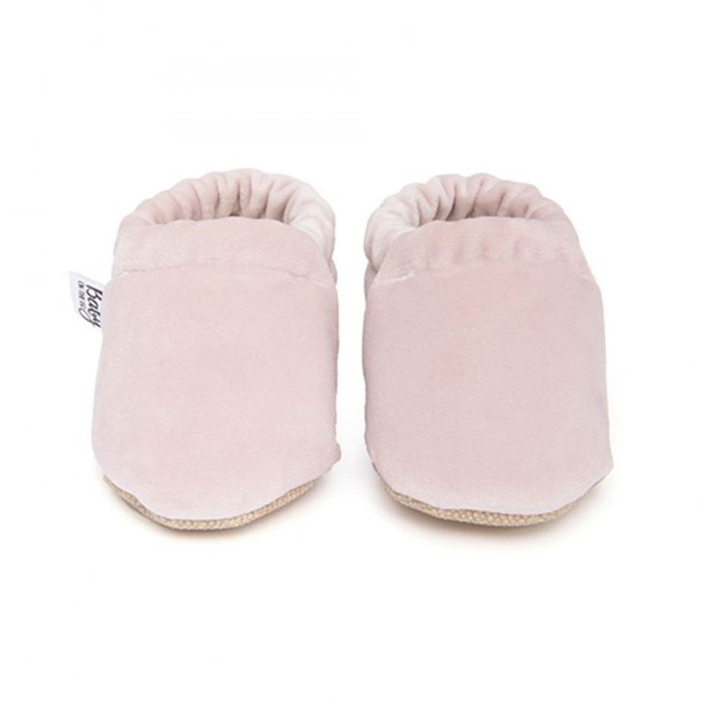 Baby on the Go Pink Velvet Patik