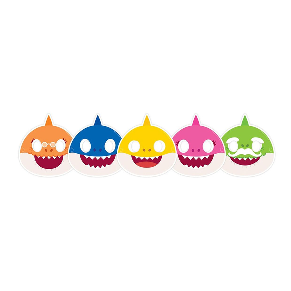 Baby Shark Parti Zamanı Maske 6 Adet