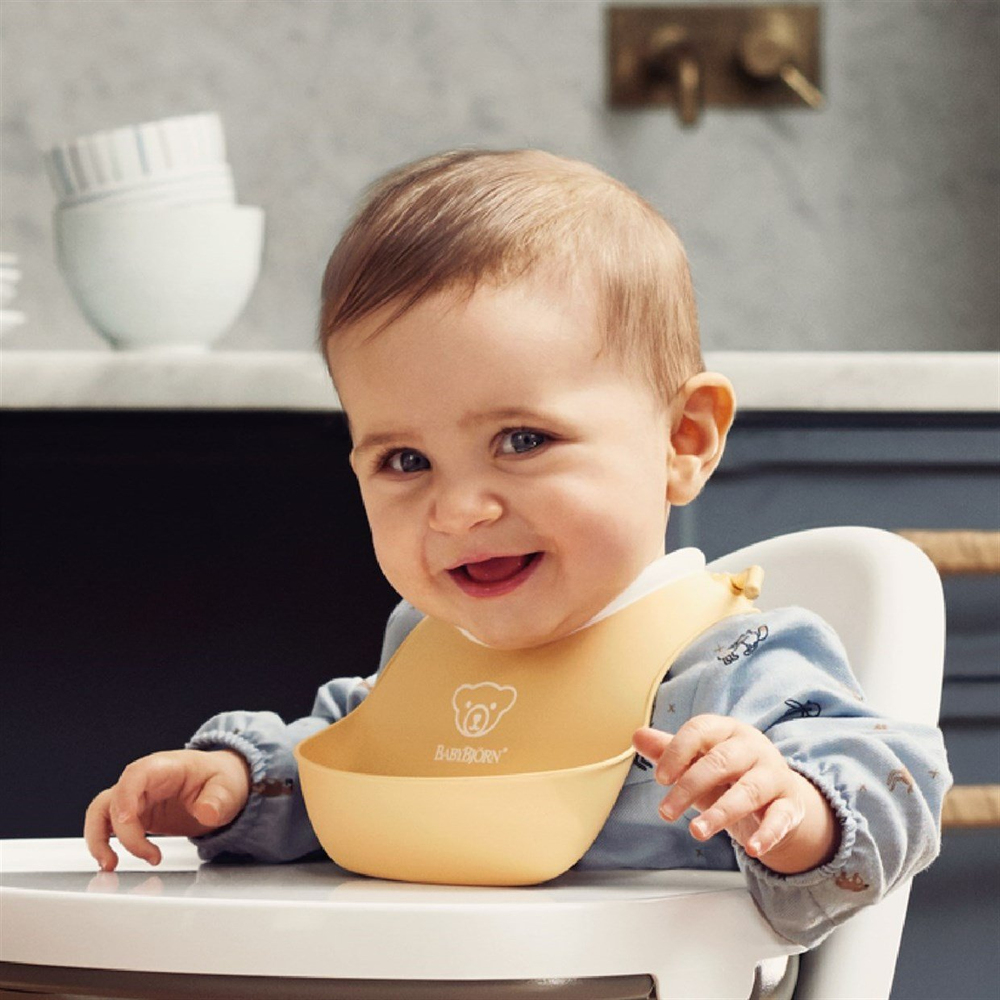 BabyBjörn 2´li Mini Yumuşak Plastik Mama Önlüğü Powder Yellow / Green