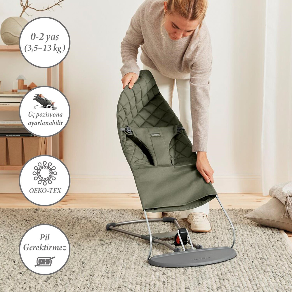 BabyBjörn 2'li Set Bliss Ana kucağı & Kanguru Mini Woven Dark Green