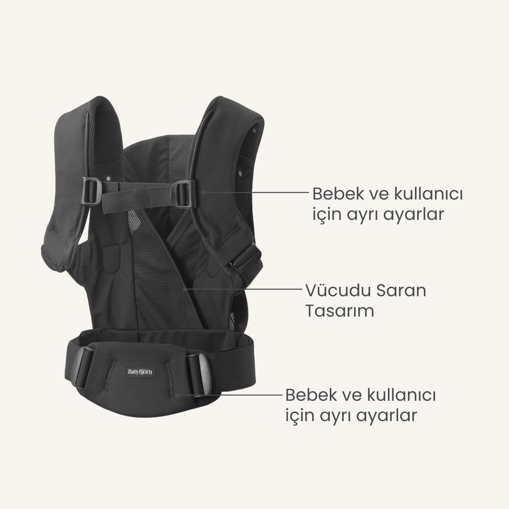 BabyBjörn Kanguru Hold Mesh Black