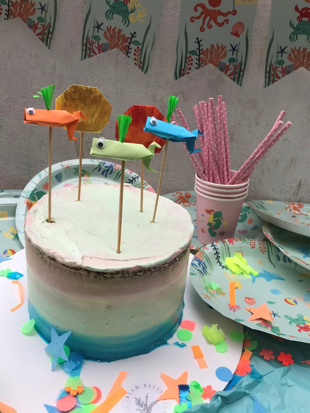 BALIN MANDALIN - BALİNA ORIGAMI PASTA ÜSTÜ SÜSÜ