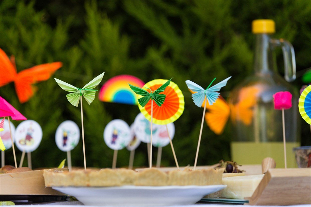 BALIN MANDALIN - MAVİ KELEBEK ORIGAMI PASTA ÜSTÜ SÜSÜ