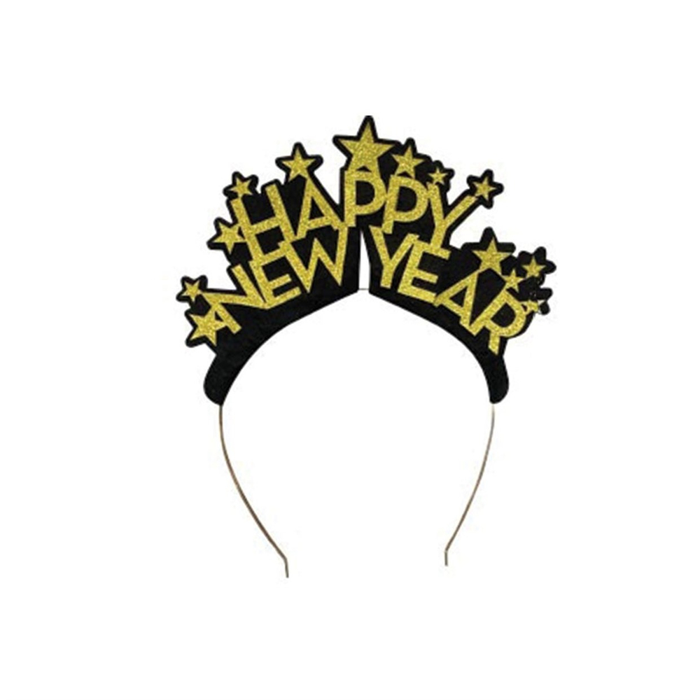 Balonevi Happy New Year Keçe Taç Gold