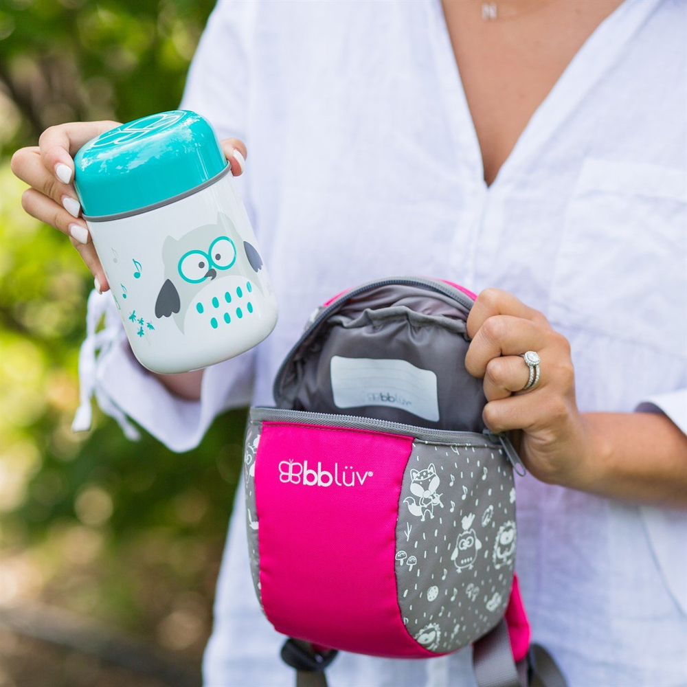 Bblüv Foöd Kaşıklı Termal Mama Termosu Mavi