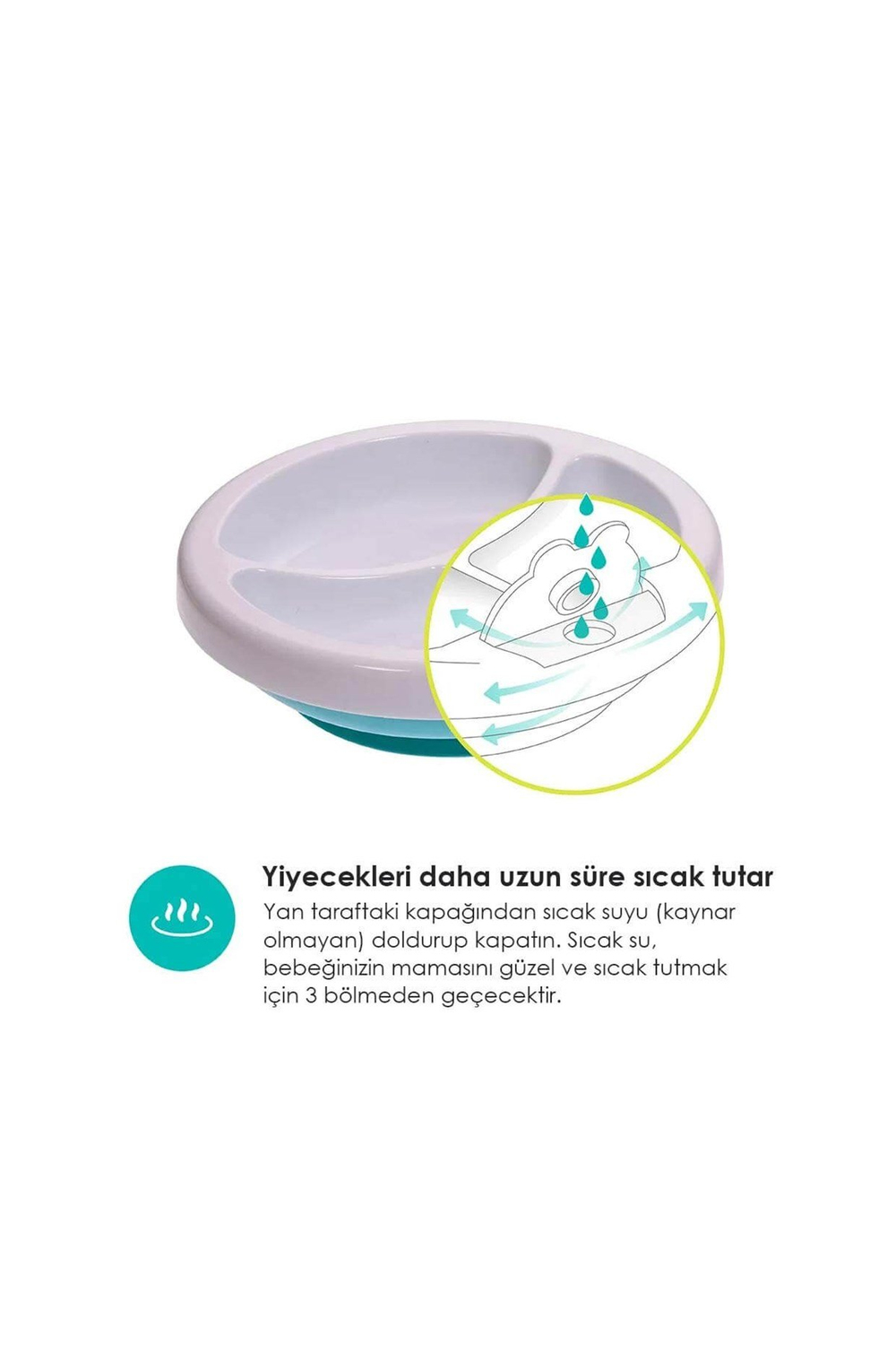 Bblüv Platö Sıcak Su Hazneli Mama Tabağı Mavi