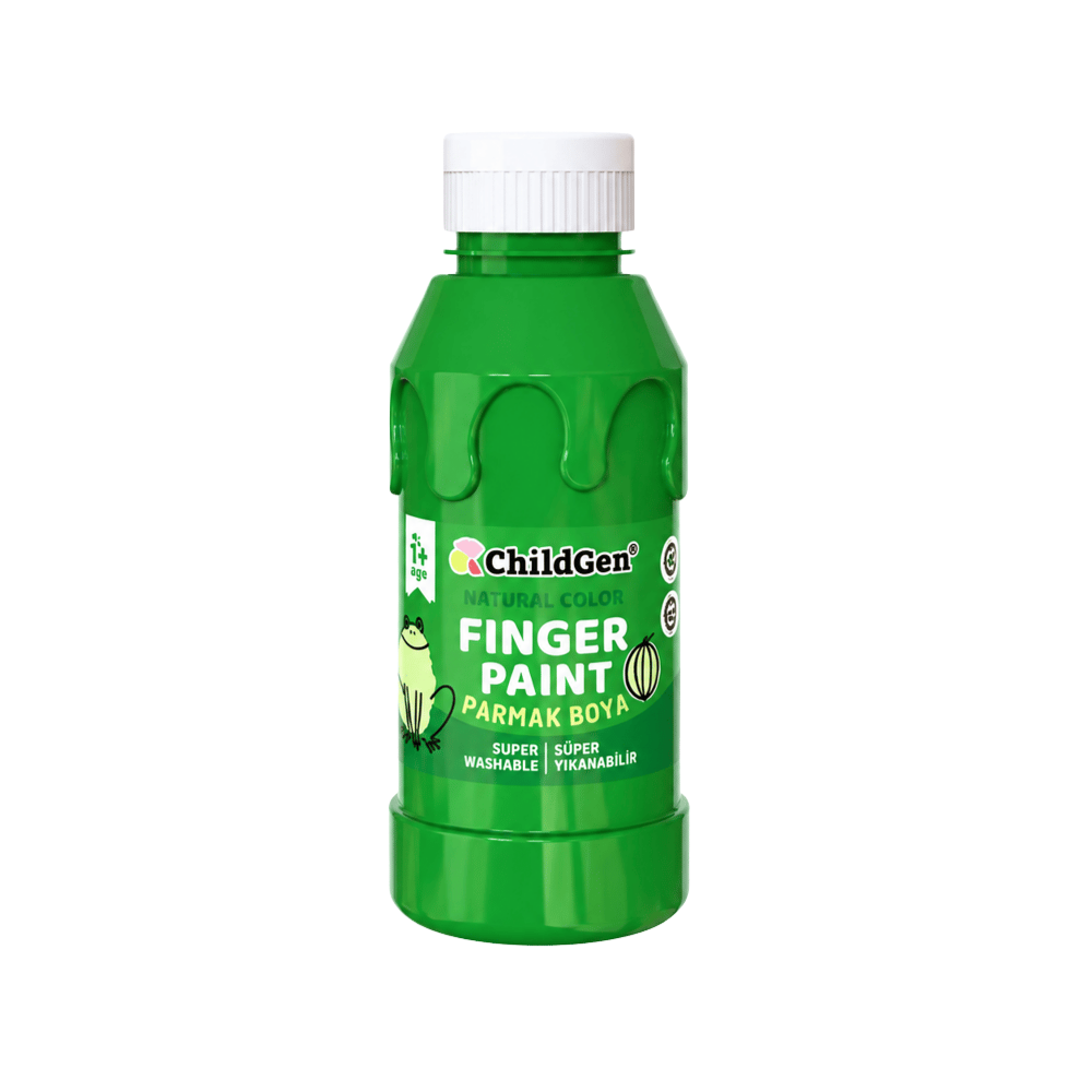 ChildGen Play Dough Süper Yıkanabilir Parmak Boya Süper Yıkanabilir Parmak Boya 350 ml Yeşil