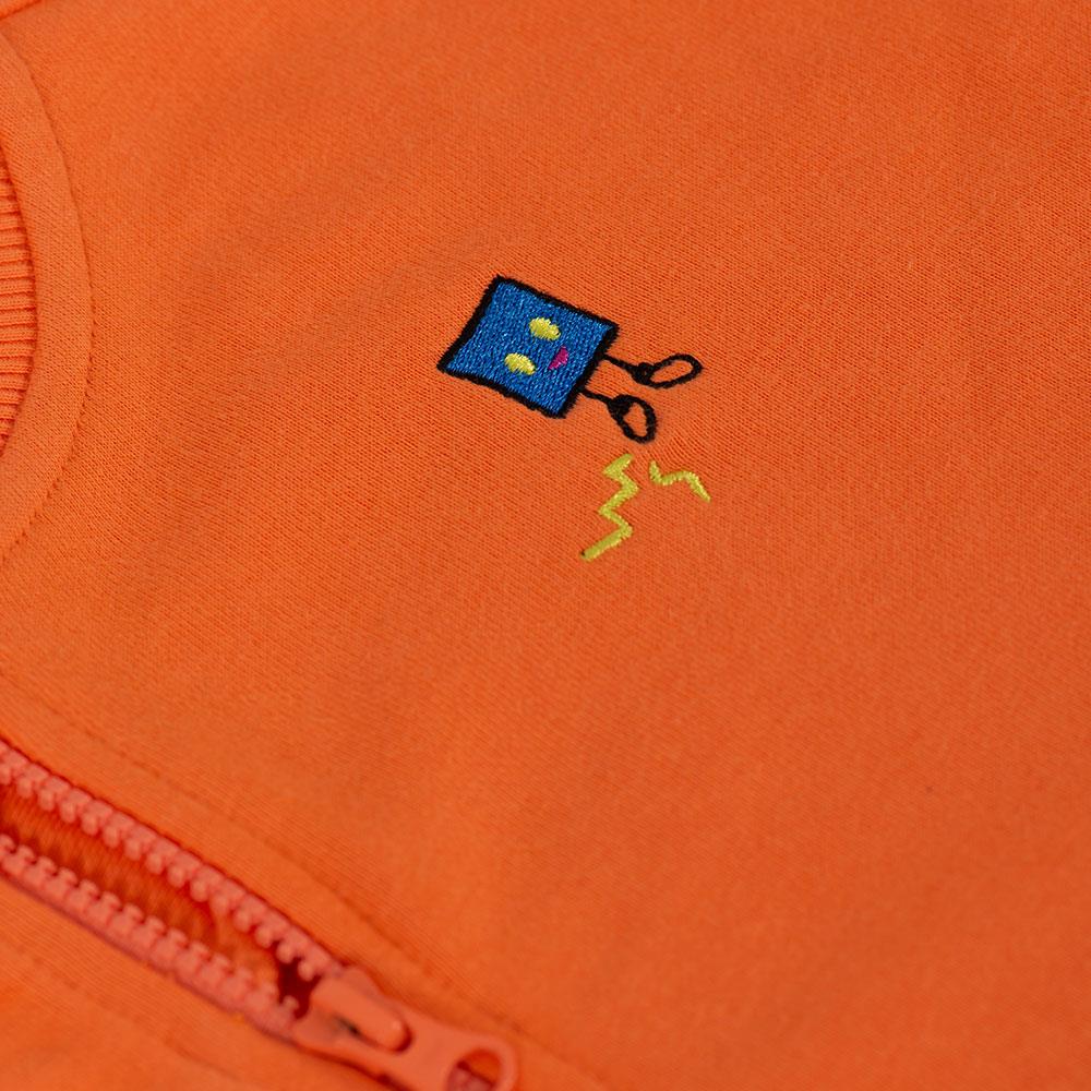 Beetle Beez Cool Square Fermuarlı Sweatshirt Turuncu