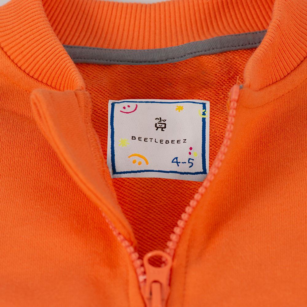 Beetle Beez Cool Square Fermuarlı Sweatshirt Turuncu