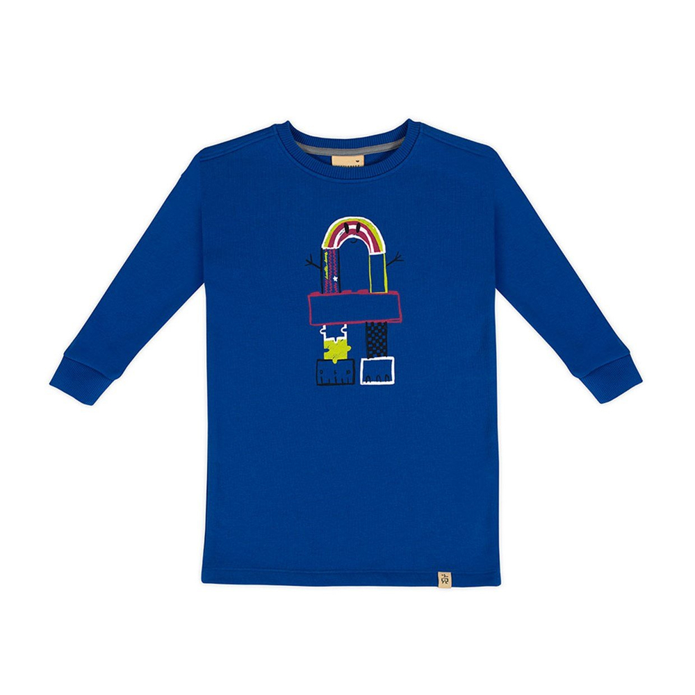 Beetle Beez Geometric Rainbow Sweatshirt Elbise 