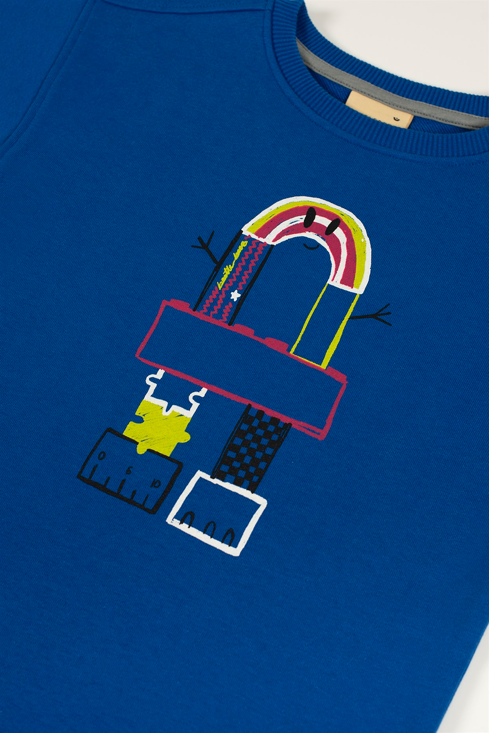 Beetle Beez Geometric Rainbow Sweatshirt Elbise 