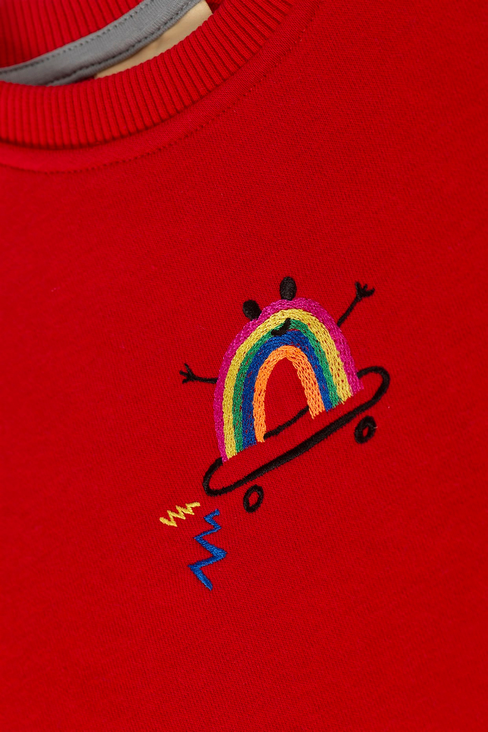 Beetle Beez Happy Rainbow Sweatshirt Kırmızı 