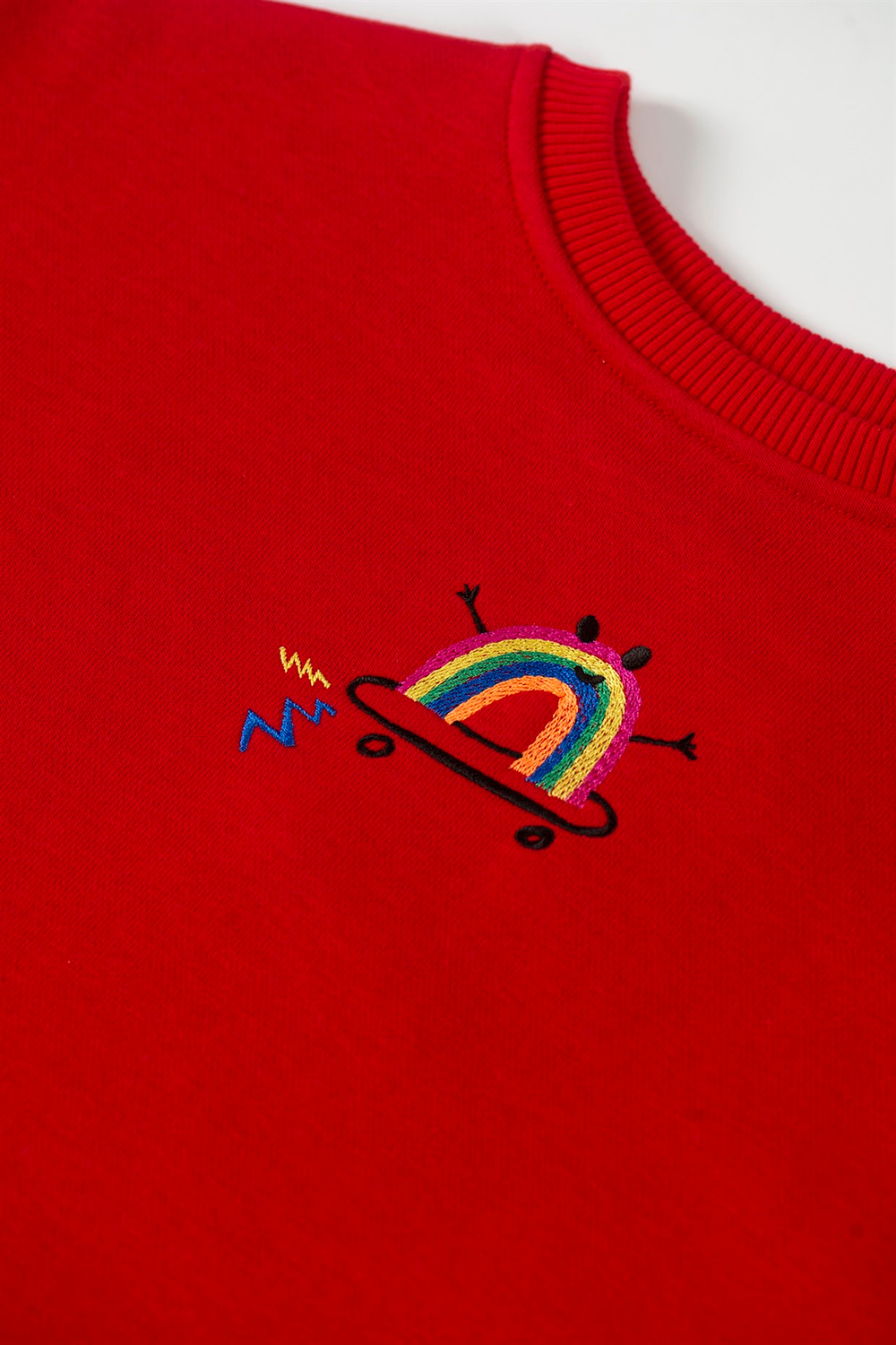 Beetle Beez Happy Rainbow Sweatshirt Kırmızı 