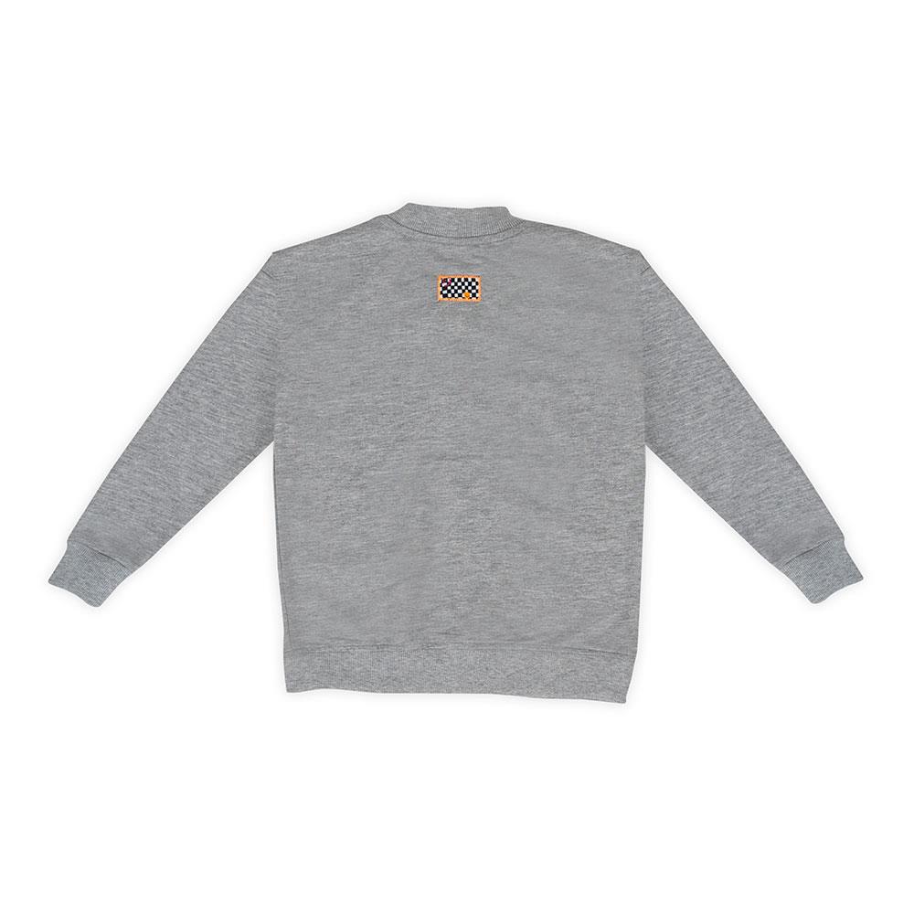 Beetle Beez Happy Sun Fermuarlı Sweatshirt Gri