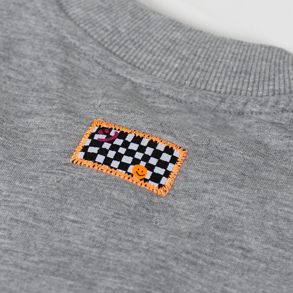 Beetle Beez Happy Sun Fermuarlı Sweatshirt Gri