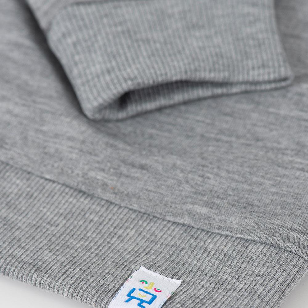 Beetle Beez Happy Sun Fermuarlı Sweatshirt Gri