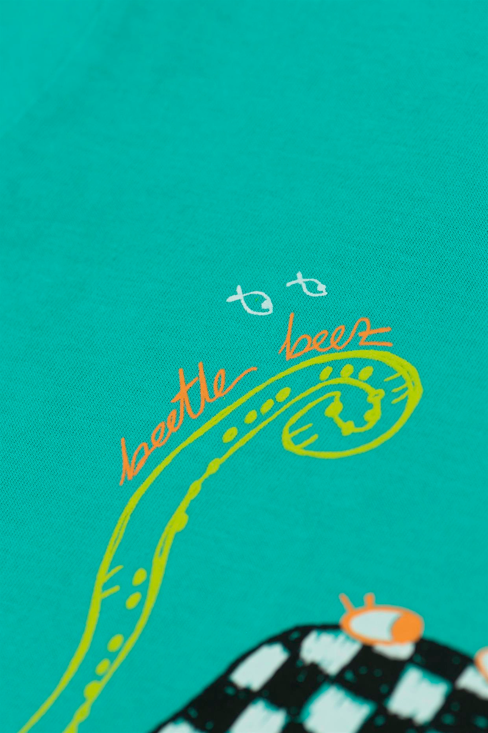 Beetle Beez Mint Funky Octopus Hat Kısa Kollu Tişört