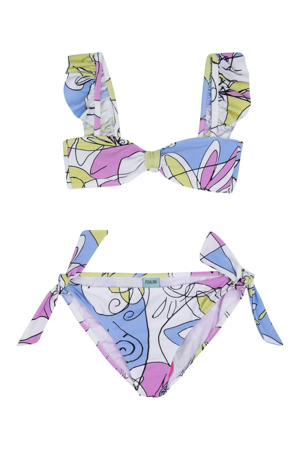 BELLA PRINT - DESENLİ FIRFIR DETAYLI BİKİNİ
