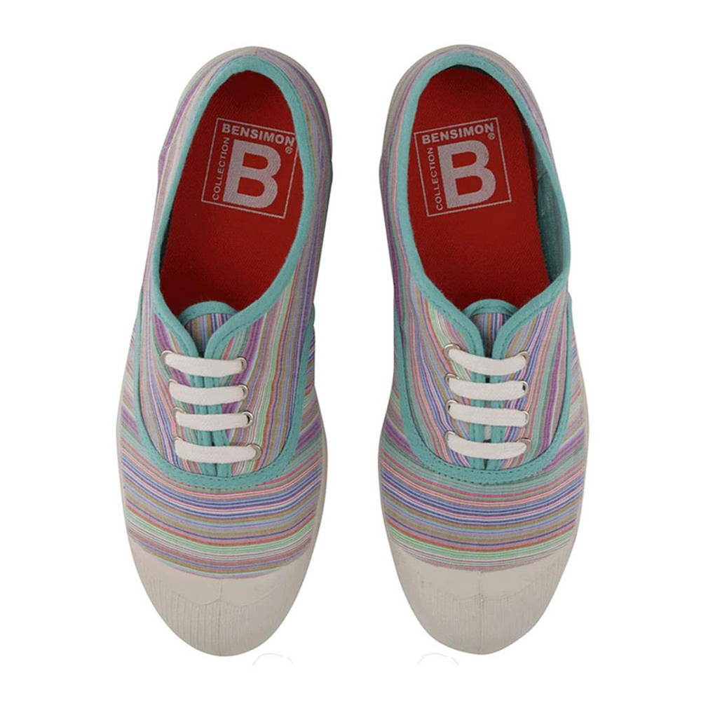 Bensimon Ten Lacets Yetişkin Kadın Ayakkabısı Rayures Multico