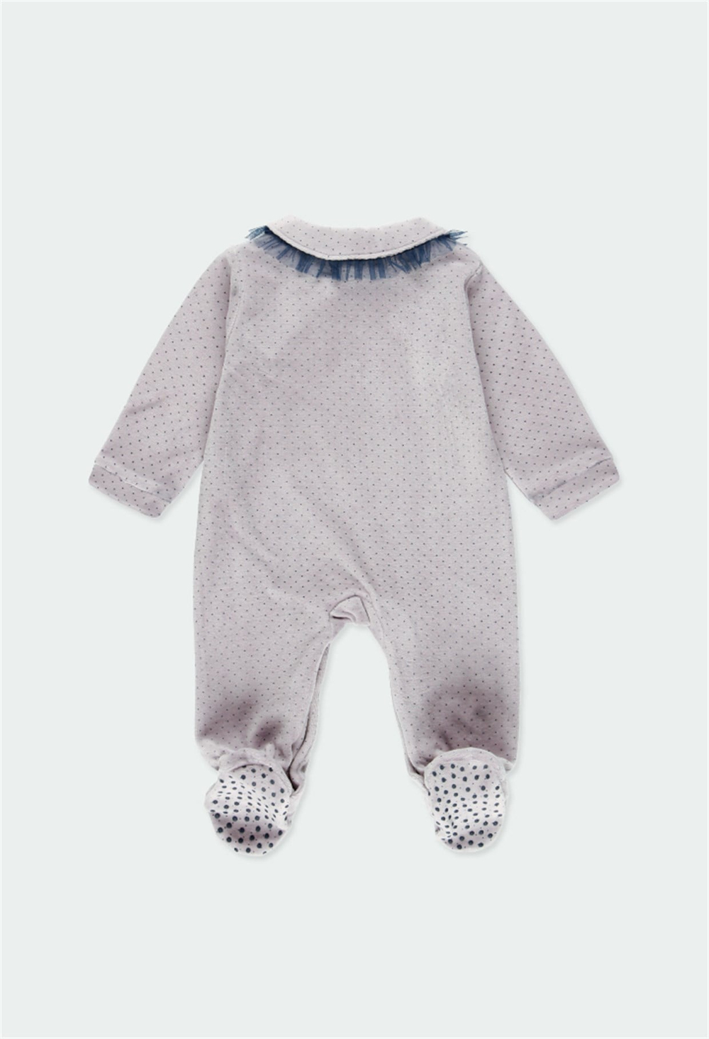 BOBOLİ - KIZ BEBEK KADİFE TULUM