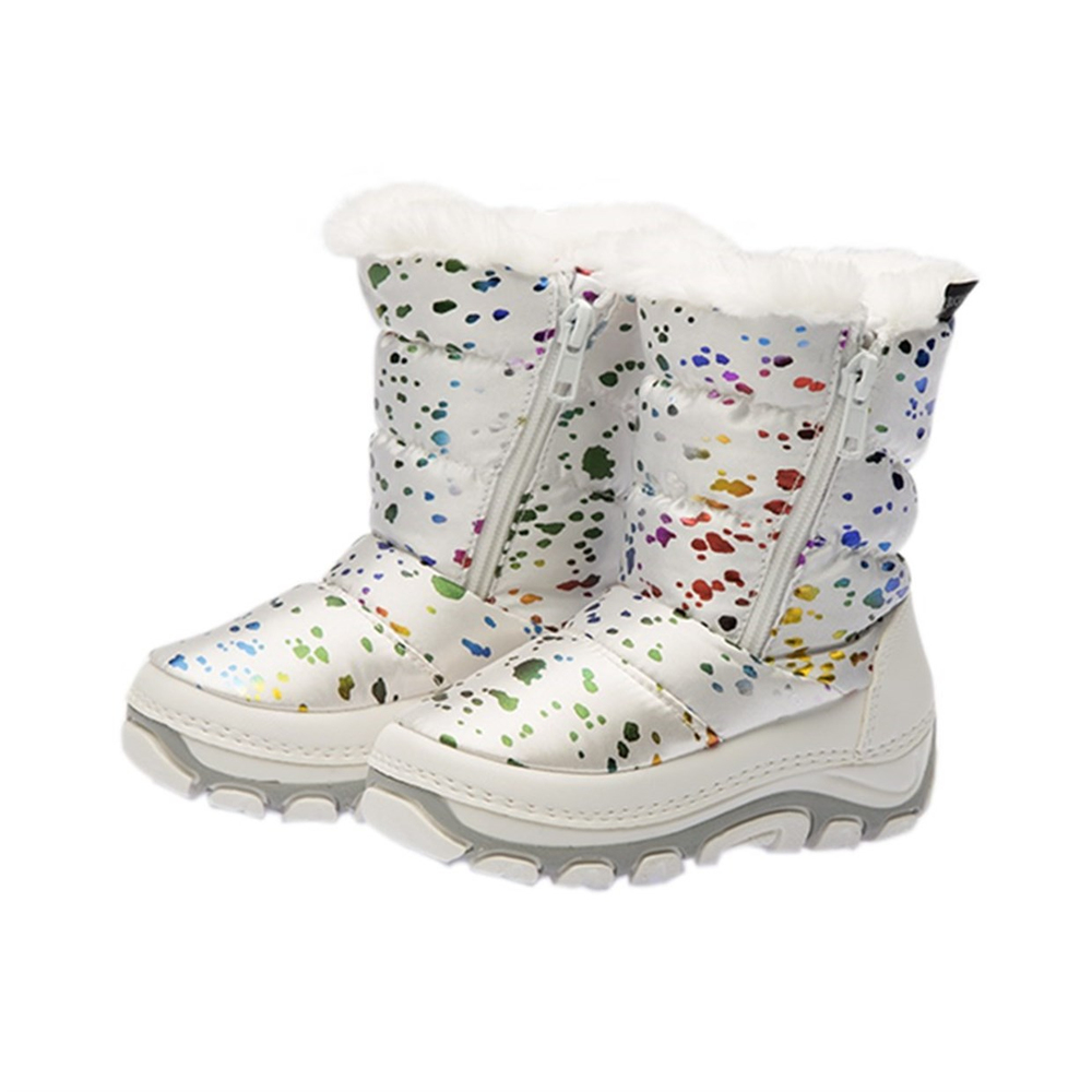 BUCKHEAD CARSA SHINY ÇOCUK KAR BOTU - BEYAZ DESENLİ