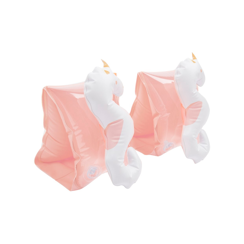 Buddy Float Bands Seahorse Unicorn - White