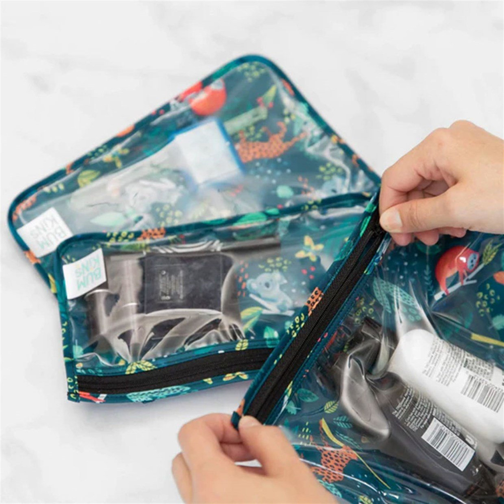 Bumkins 3'lü Şeffaf Seyahat Çantası Jungle