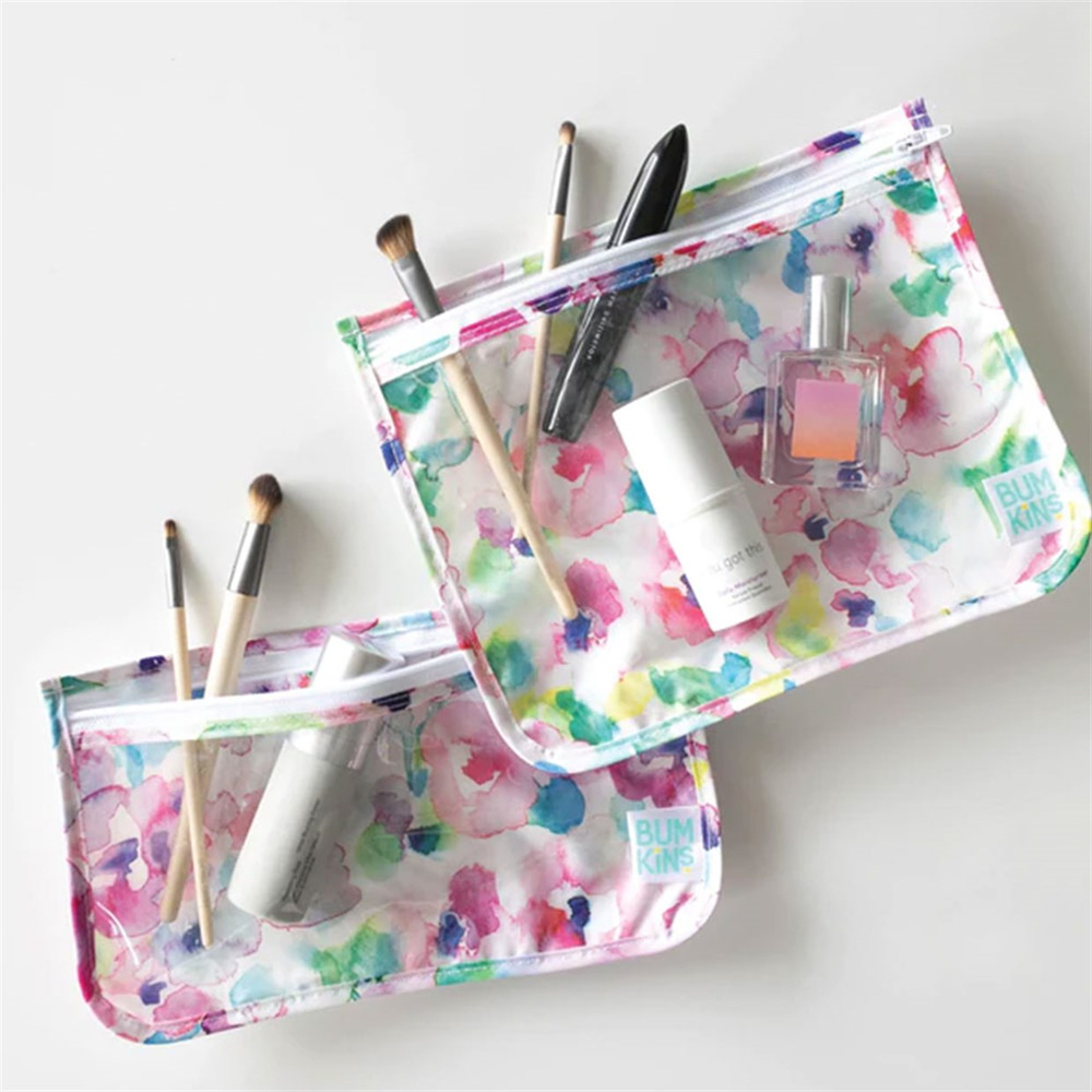 Bumkins 3'lü Şeffaf Seyahat Çantası Watercolor