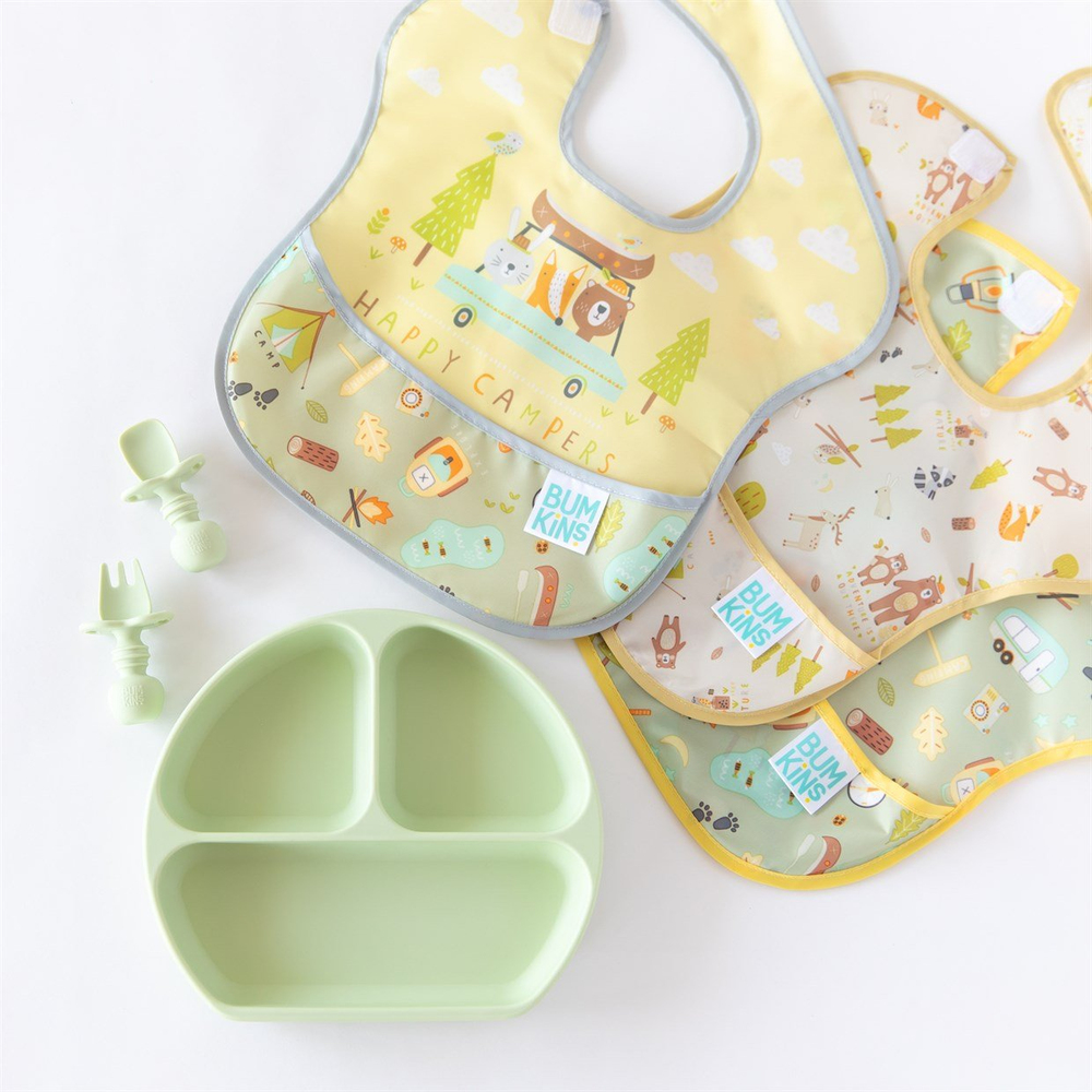 Bumkins 3'lü Superbib Önlük Seti Happy Campers
