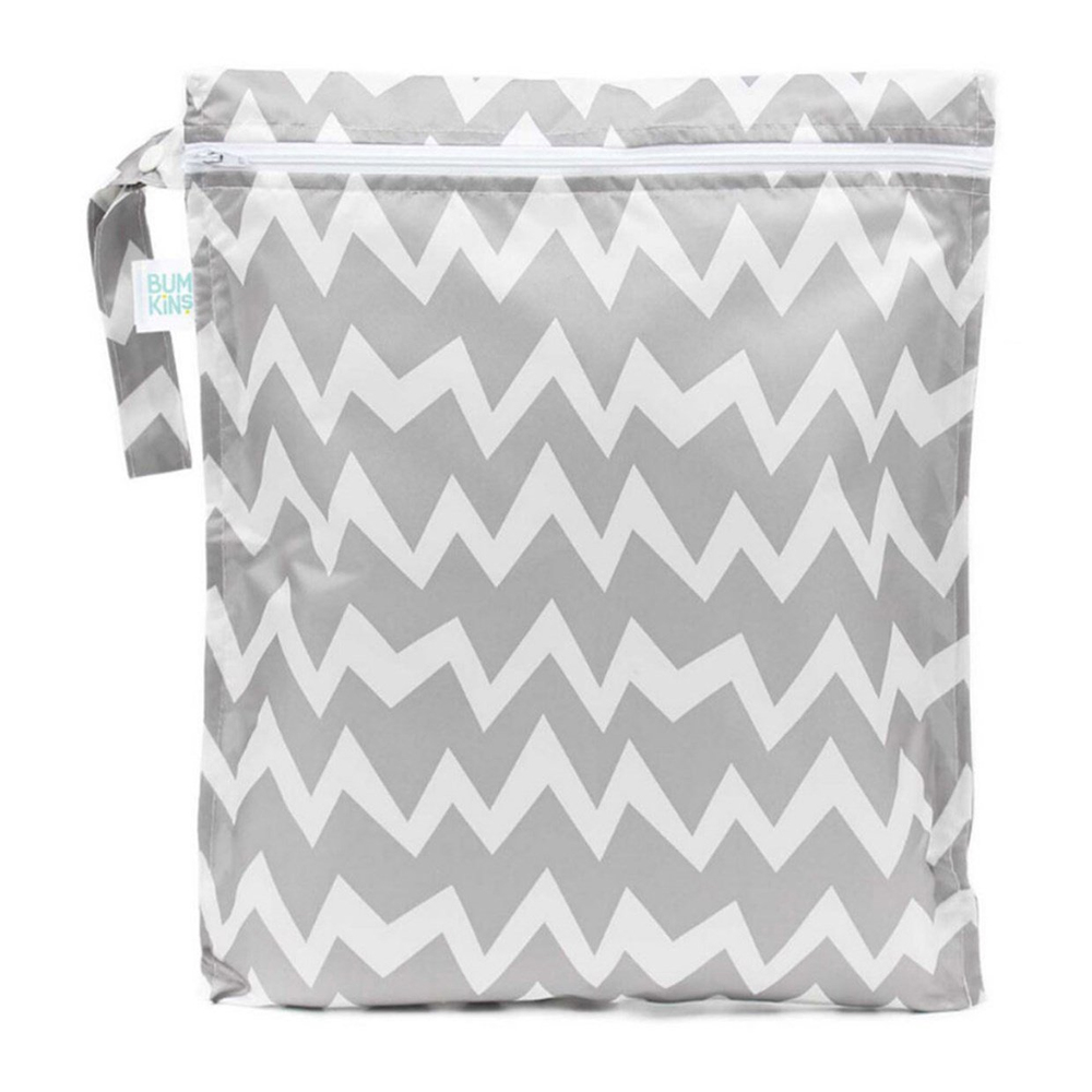 Bumkins Islak ve Kirli Çantası Gray Chevron