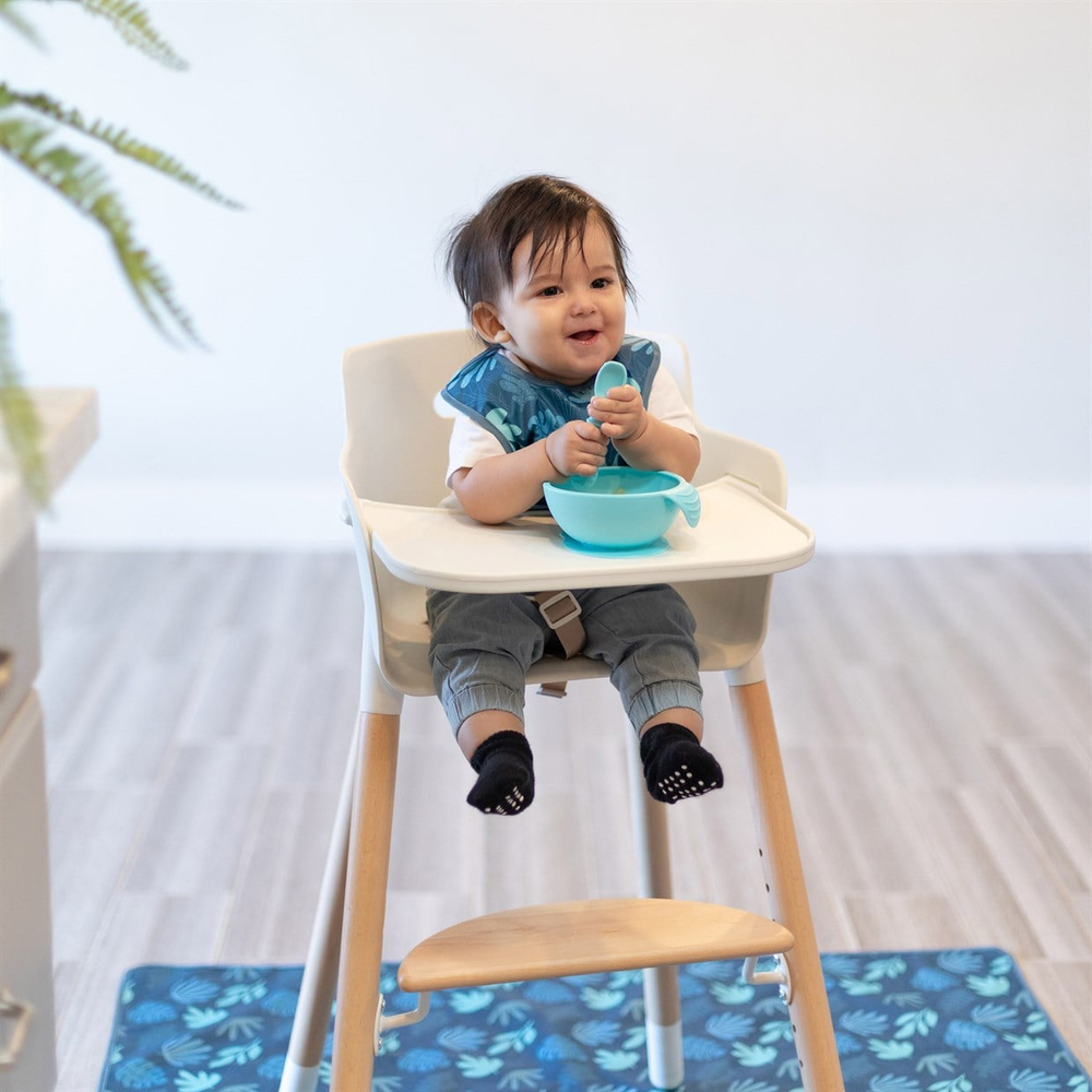 Bumkins Splat Mat Çok Amaçlı Örtü Blue Tropic