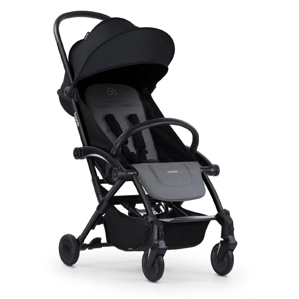 Bumprider Connect³ Bebek Arabası ve Portbebe Seti – Black & Grey Melange | Yan Bakım Çantası Hediyeli