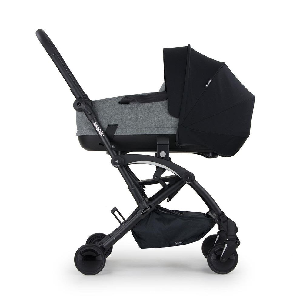 Bumprider Connect³ Bebek Arabası ve Portbebe Seti – Black & Grey Melange | Yan Bakım Çantası Hediyeli