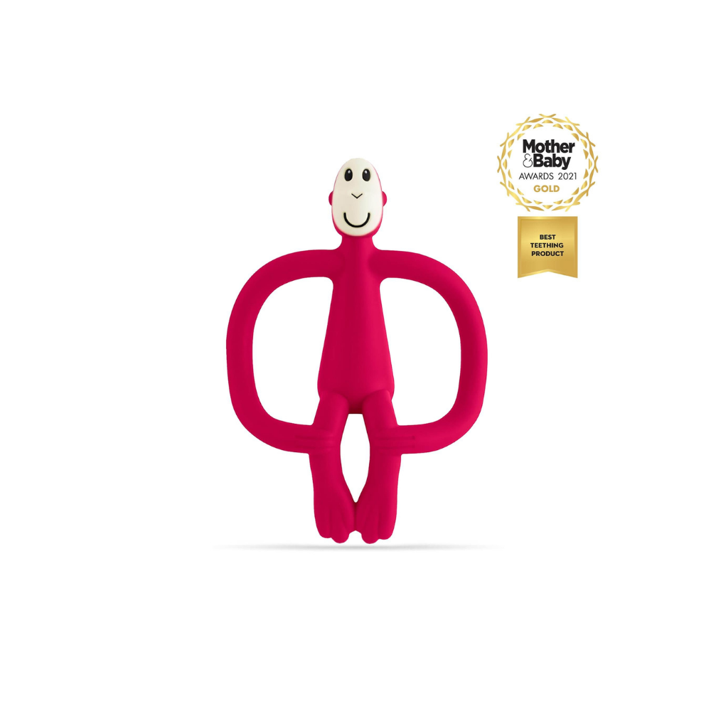 Matchstick Monkey Silikon Diş Kaşıyıcı Monkey Kırmızı