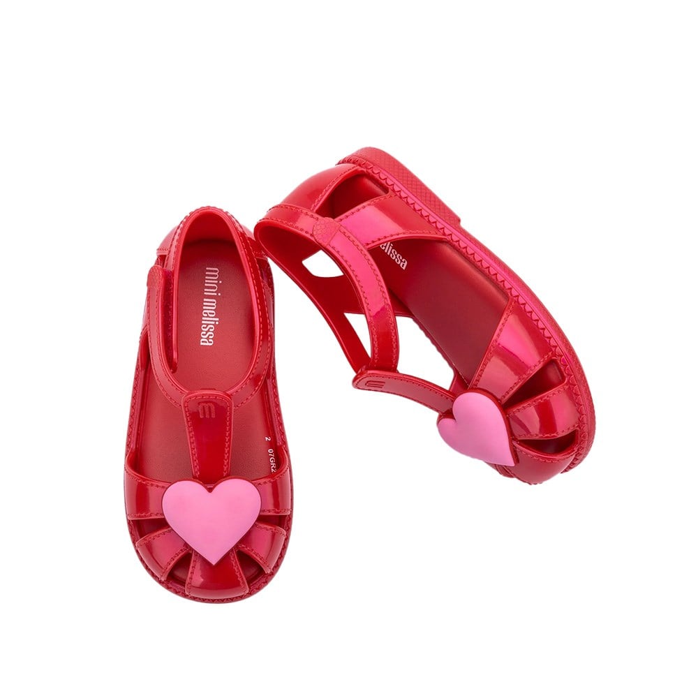 Mini Melissa Hip Heart Ballerina Bb Çocuk Babet | Kırmızı