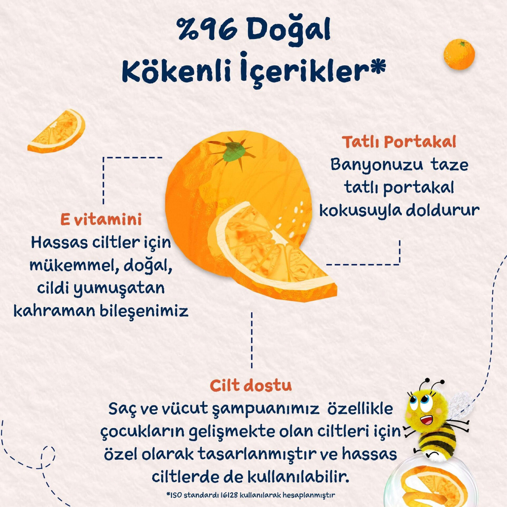 Childs Farm Saç Ve Vücut Şampuanı Organik Tatlı Portakal 250 ml
