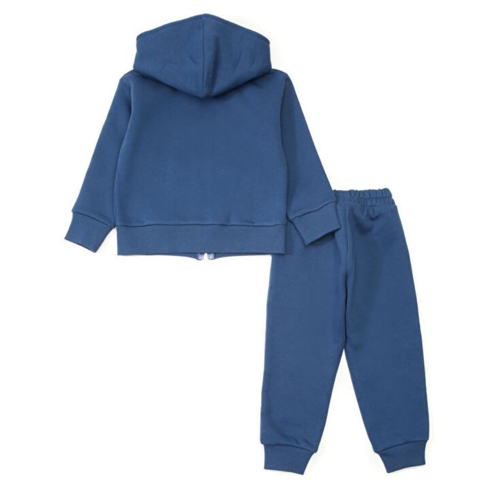 Pueril Kids Şardonlu Fermuarlı Çocuk Eşofman Takımı | Denim