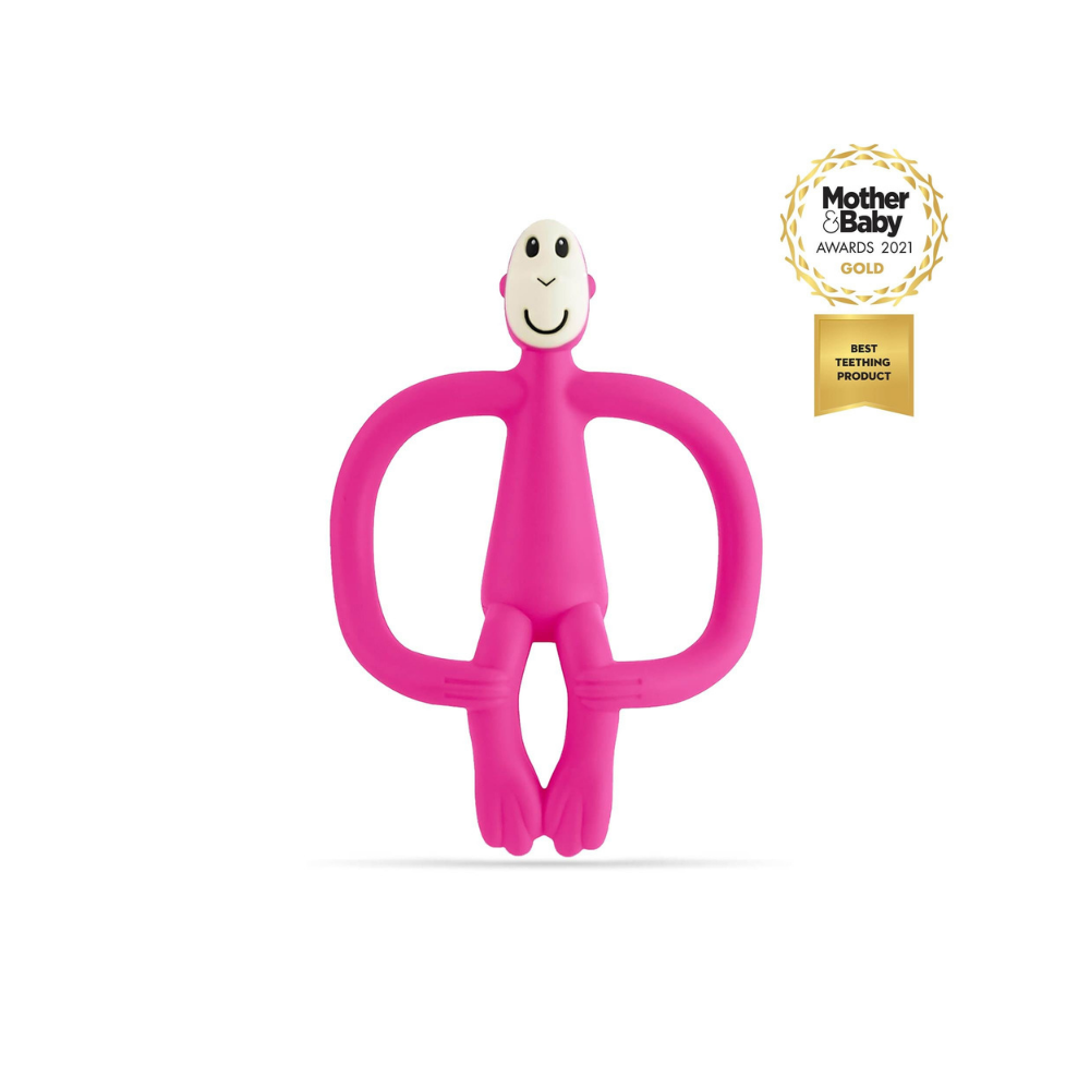 Matchstick Monkey Silikon Diş Kaşıyıcı Monkey Fuşya